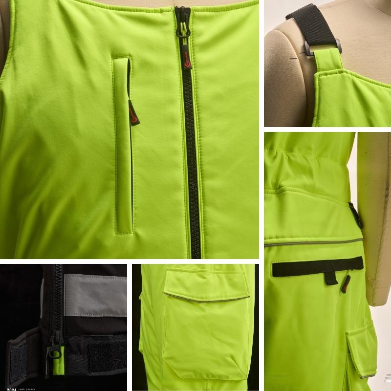 Waterproof Hi-Vis Safety Bib Overalls