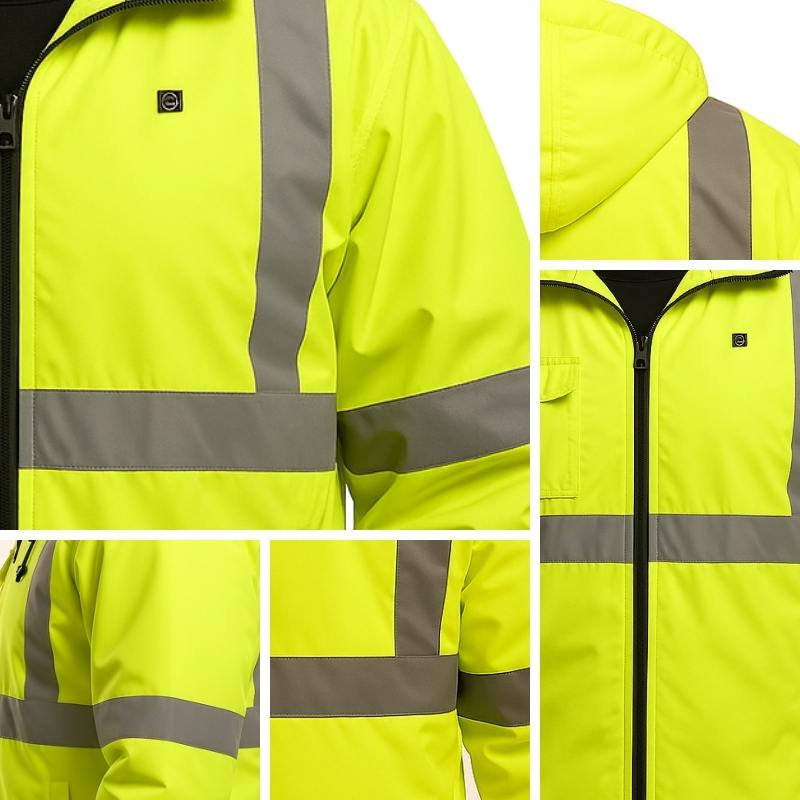 Water-resistant Heated Hi-Vis Safety Jacket